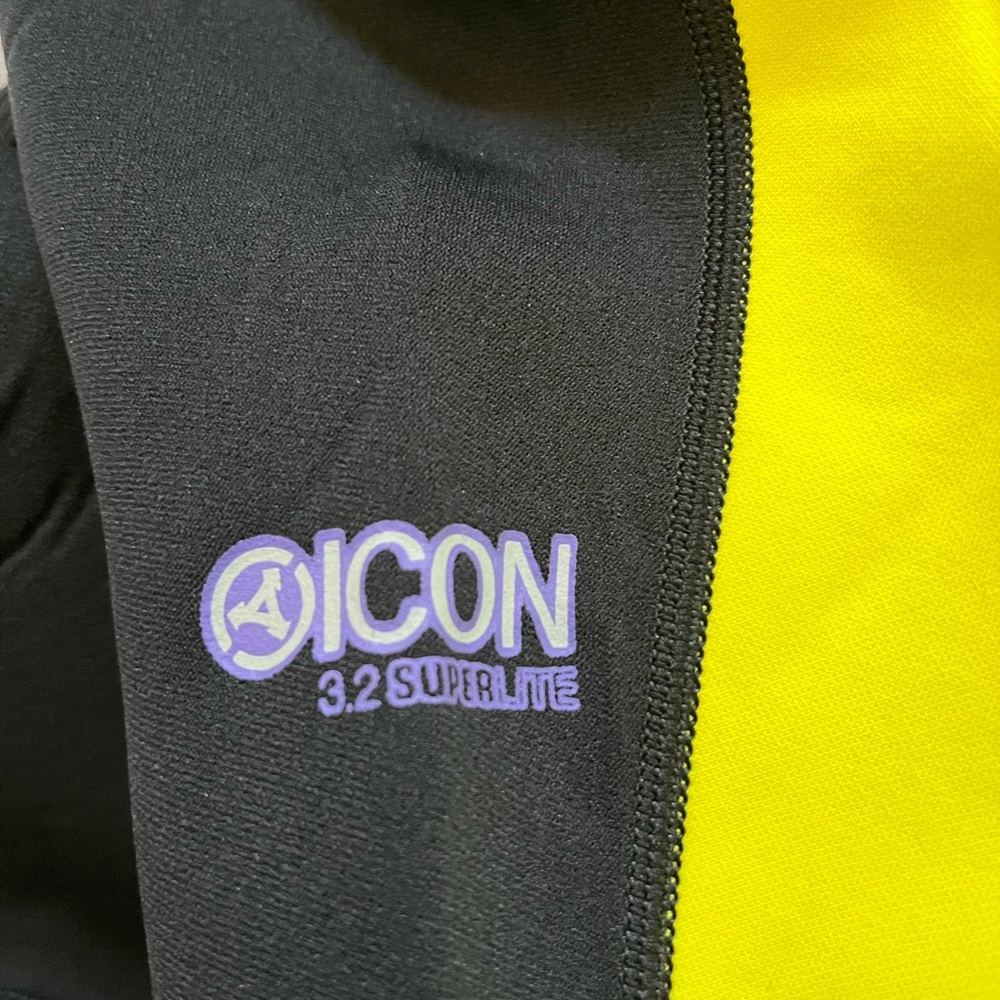 XCEL Women's Black Purple Yellow One-Piece Wetsuit. 3.2 Superlite - Picture 4 of 8